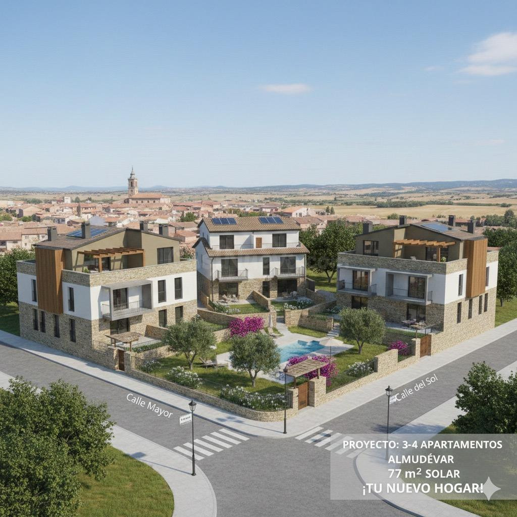 CASA SOLAR DE 737 m2 en Almudévar con proyecto para 3-4 viviendas