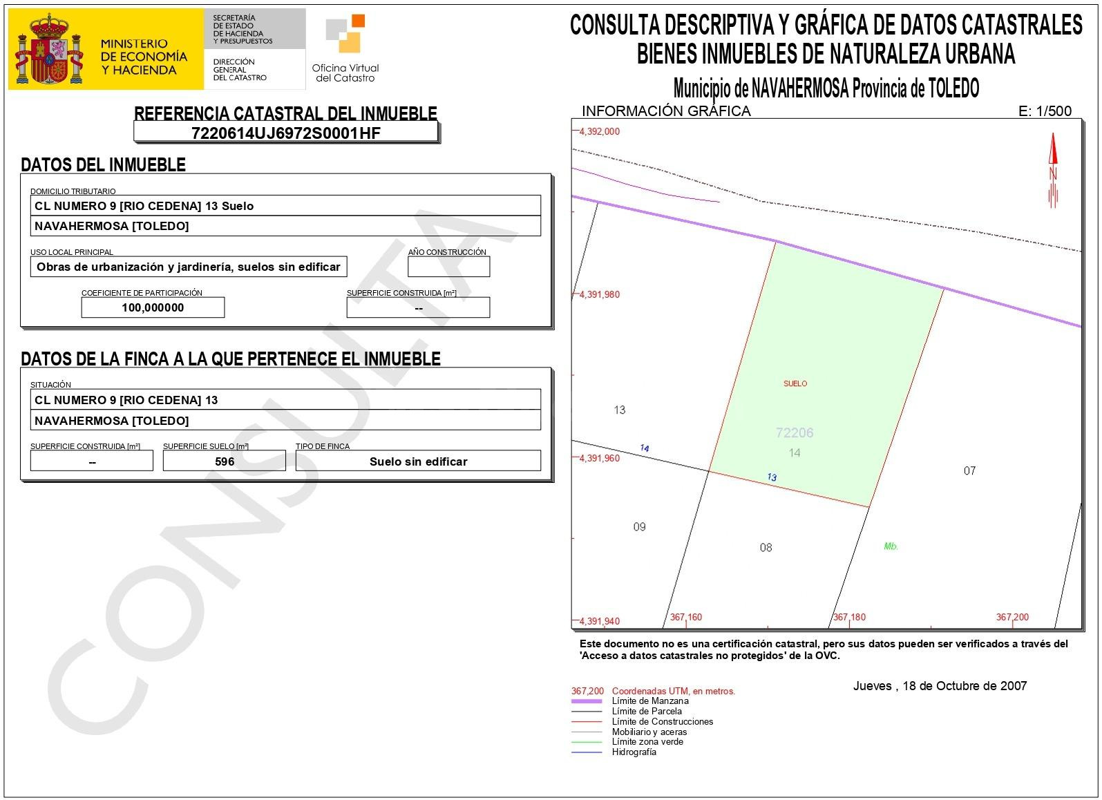 Terreno para construir, en una bonita urbanización de Navahermosa