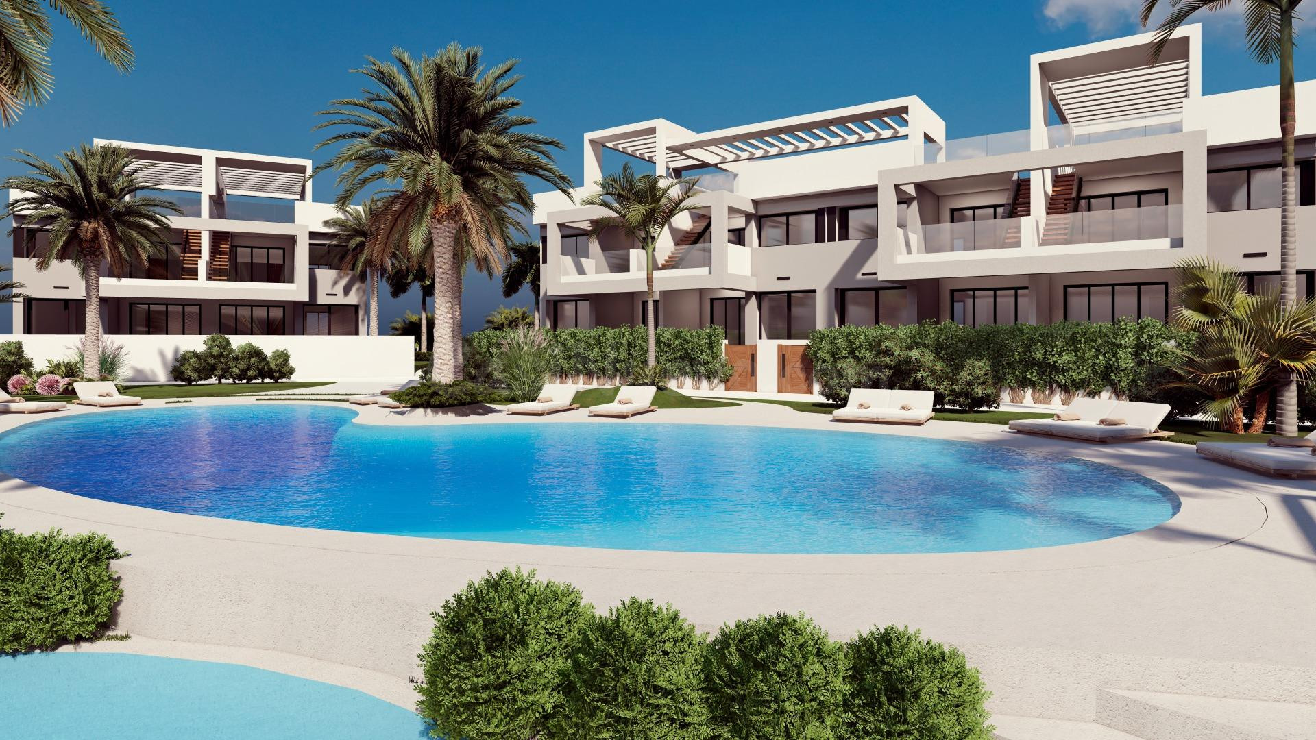 FANTASTICO RESIDENCIAL DE BUNGALOWS DE OBRA NUEVA EN TORREVIEJA, COSTA BLANCA SUR