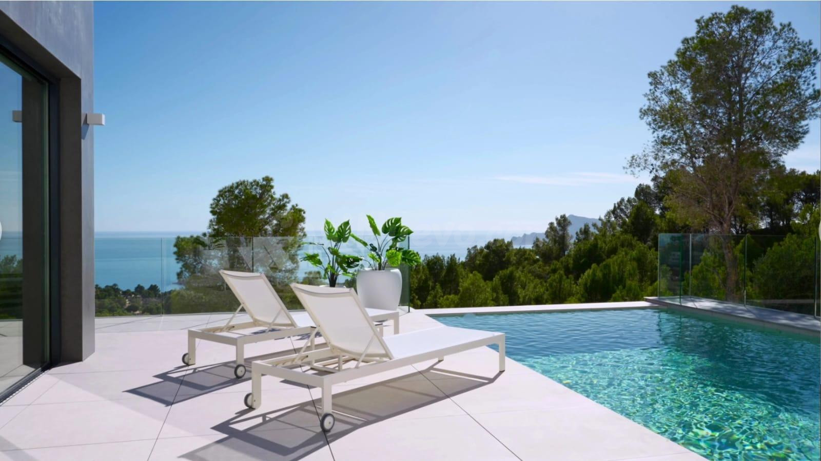 VILLA DE LUJO DISPONIBLE EN LA SIERRA DE ALTEA AMUEBLADA Y DECORADA