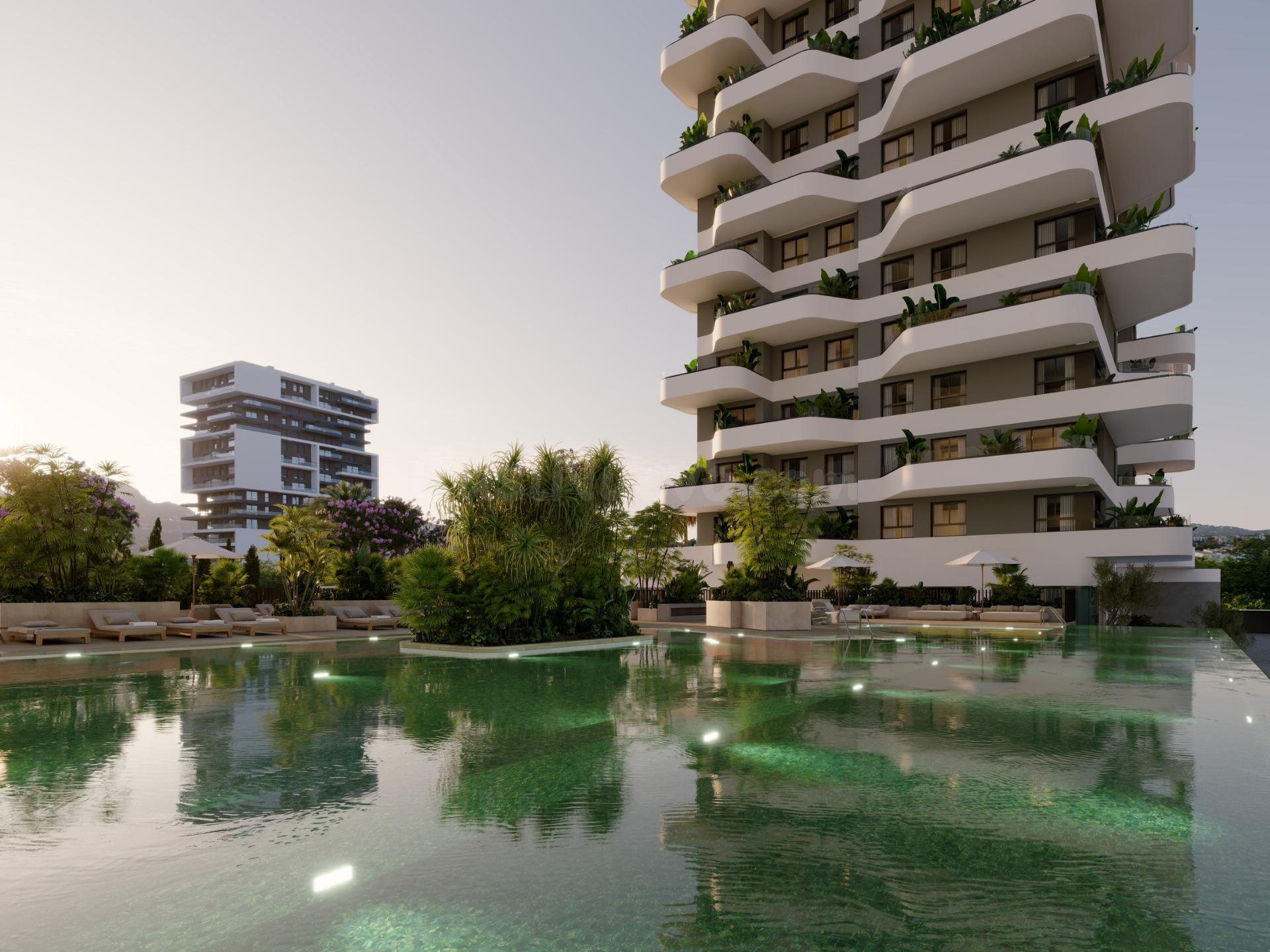 Modernas viviendas de nueva construcción en Calpe, a solo 450 m de la playa del Cantal Roig