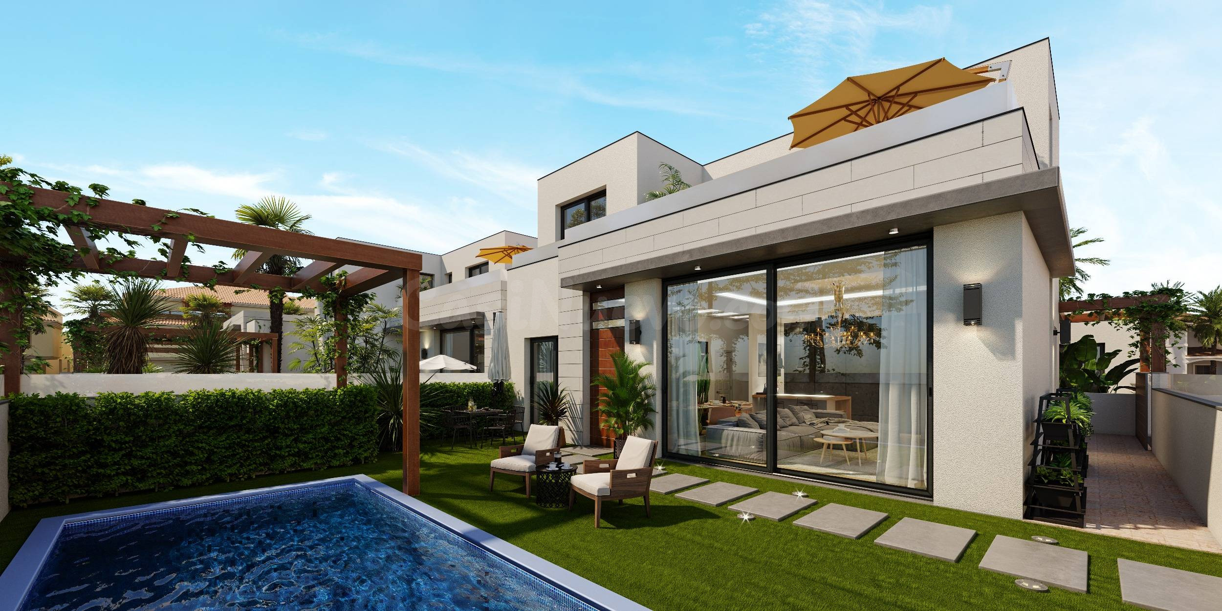 Villas modernas con tres dormitorios, amplias parcelas y ter - foto 2