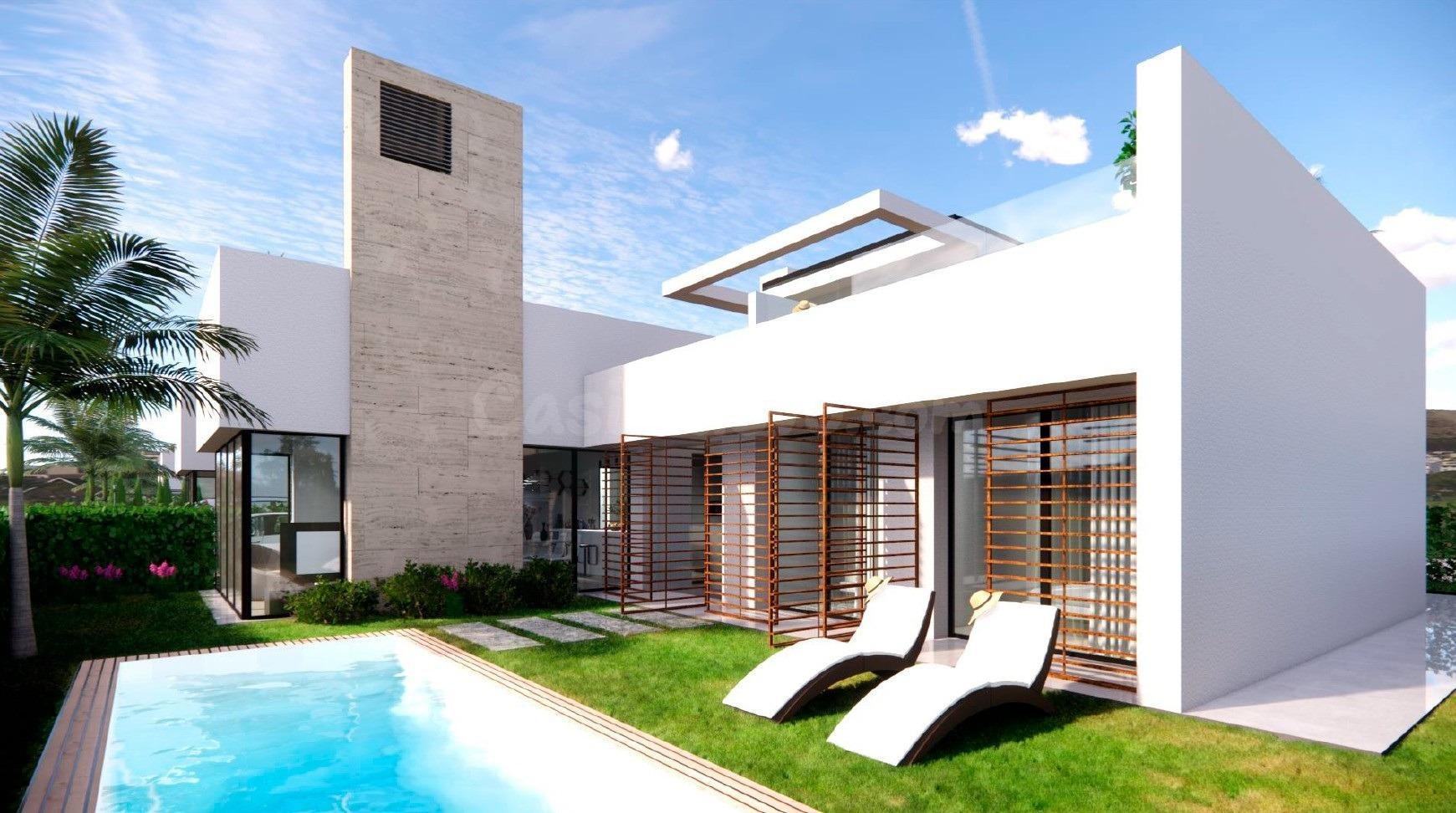 VILLAS DE OBRA NUEVA EN COMPLEJO PRIVADO EN LA PROVINCIA DE MURCIA