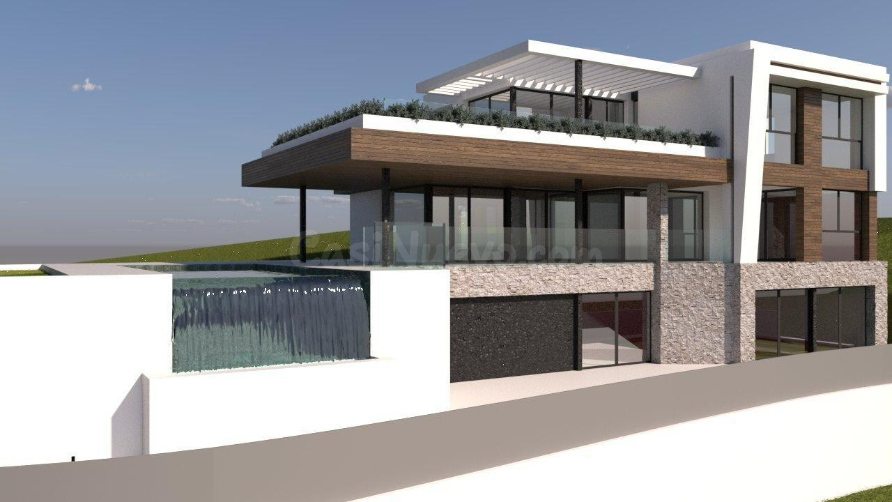 Parcela con vistas al mar y proyecto de villa de lujo – Mijas