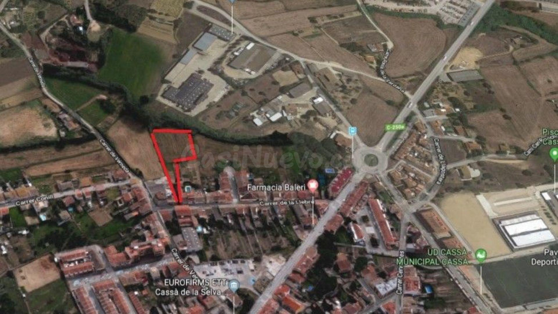 Venta de conjunto de 3 solares en zona residencial en Cassà de la Selva.