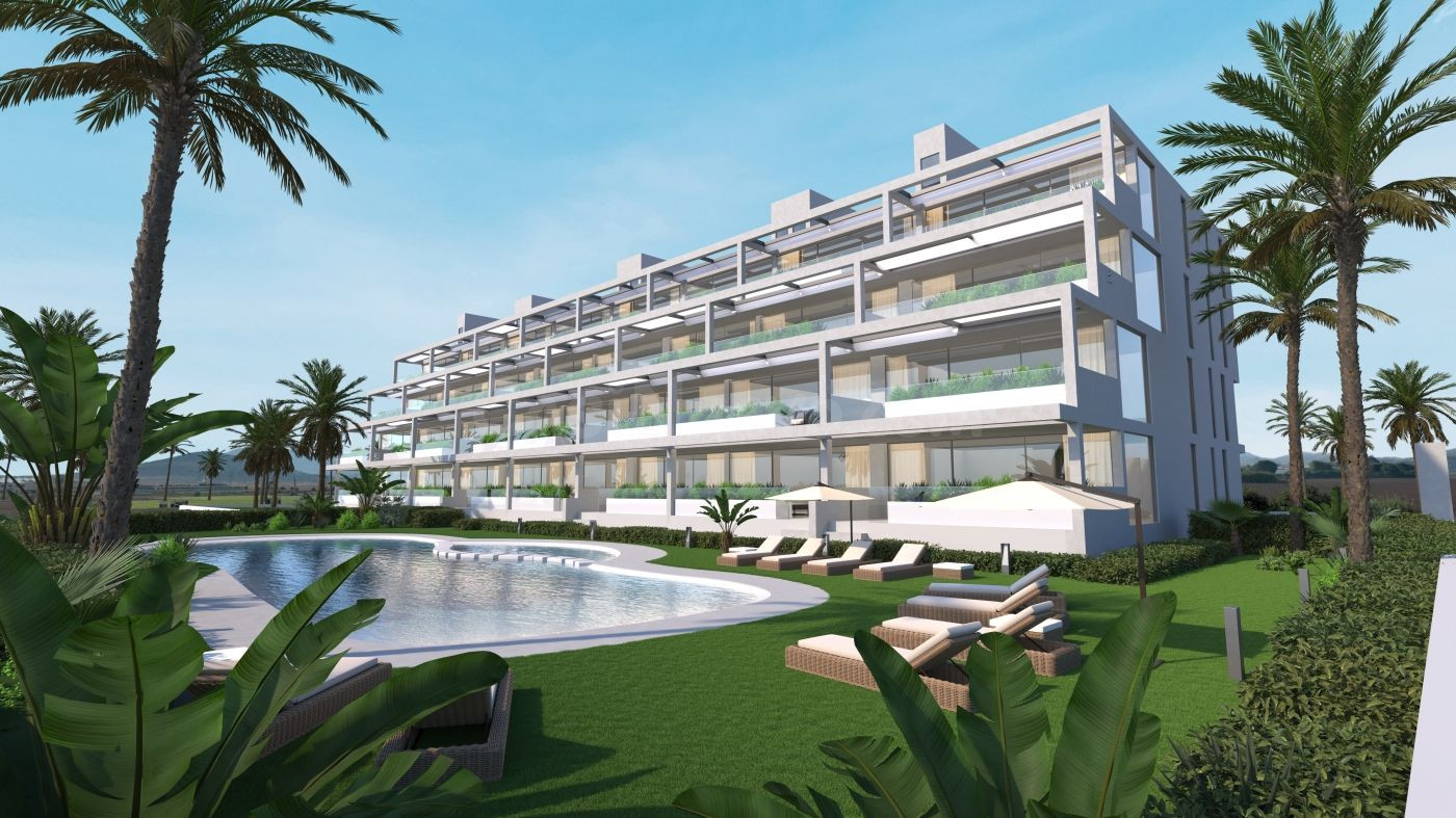 Apartamento de estilo moderno con 2 o 3 dormitorios y 2 baños - Vistas a la piscina y al mar