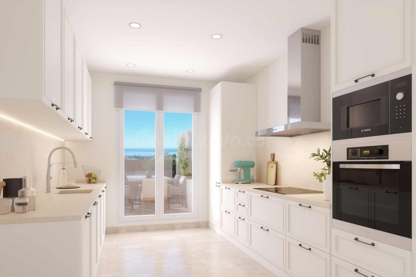 Piso espacioso de 2 habitaciones y 2 baños y asseo, con herm - foto 3