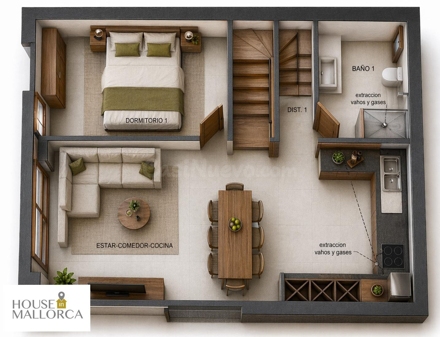 Chalet Adosado Esquinero de Obra Nueva en Inca