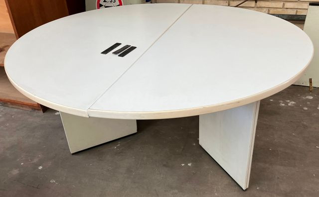 MESA REDONDA BLANCA de 160 ctm diámetro