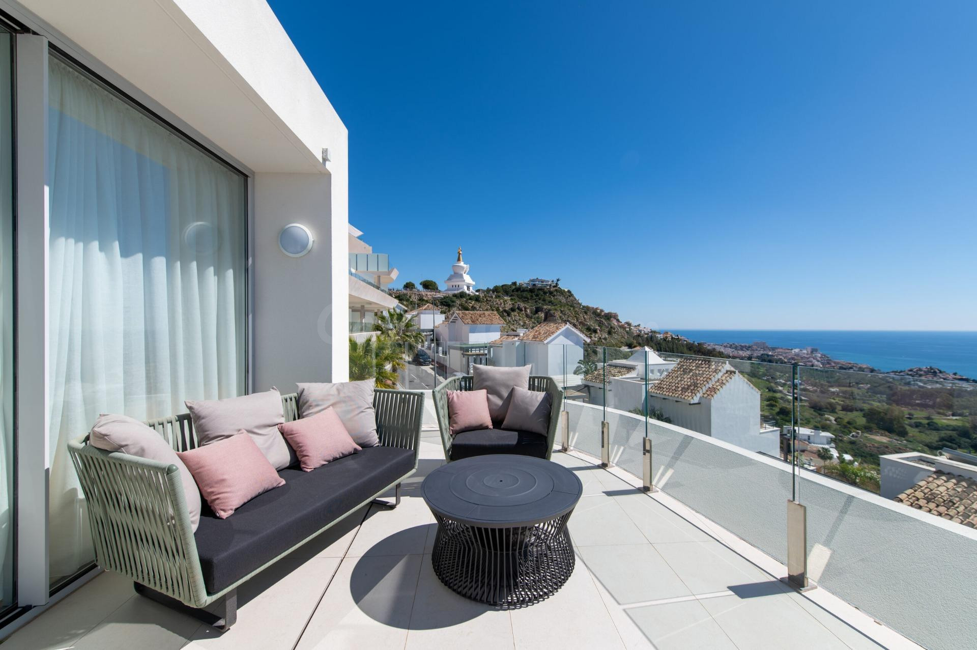 Ático dúplex con vista al mar en Benalmádena - Reserva del Higueron