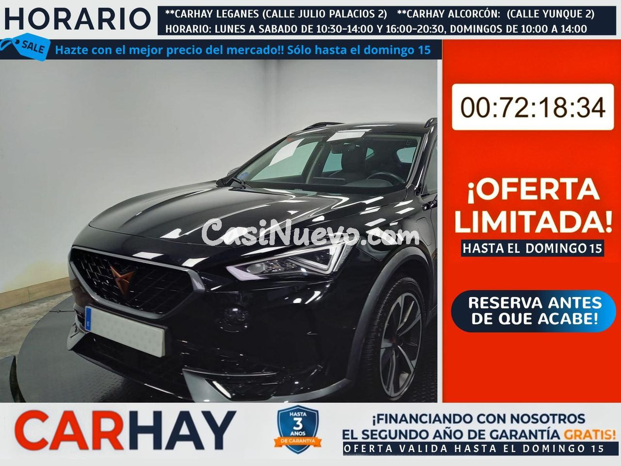 CUPRA FORMENTOR 1.4 e-Hybrid 150kW (204 CV) DSG