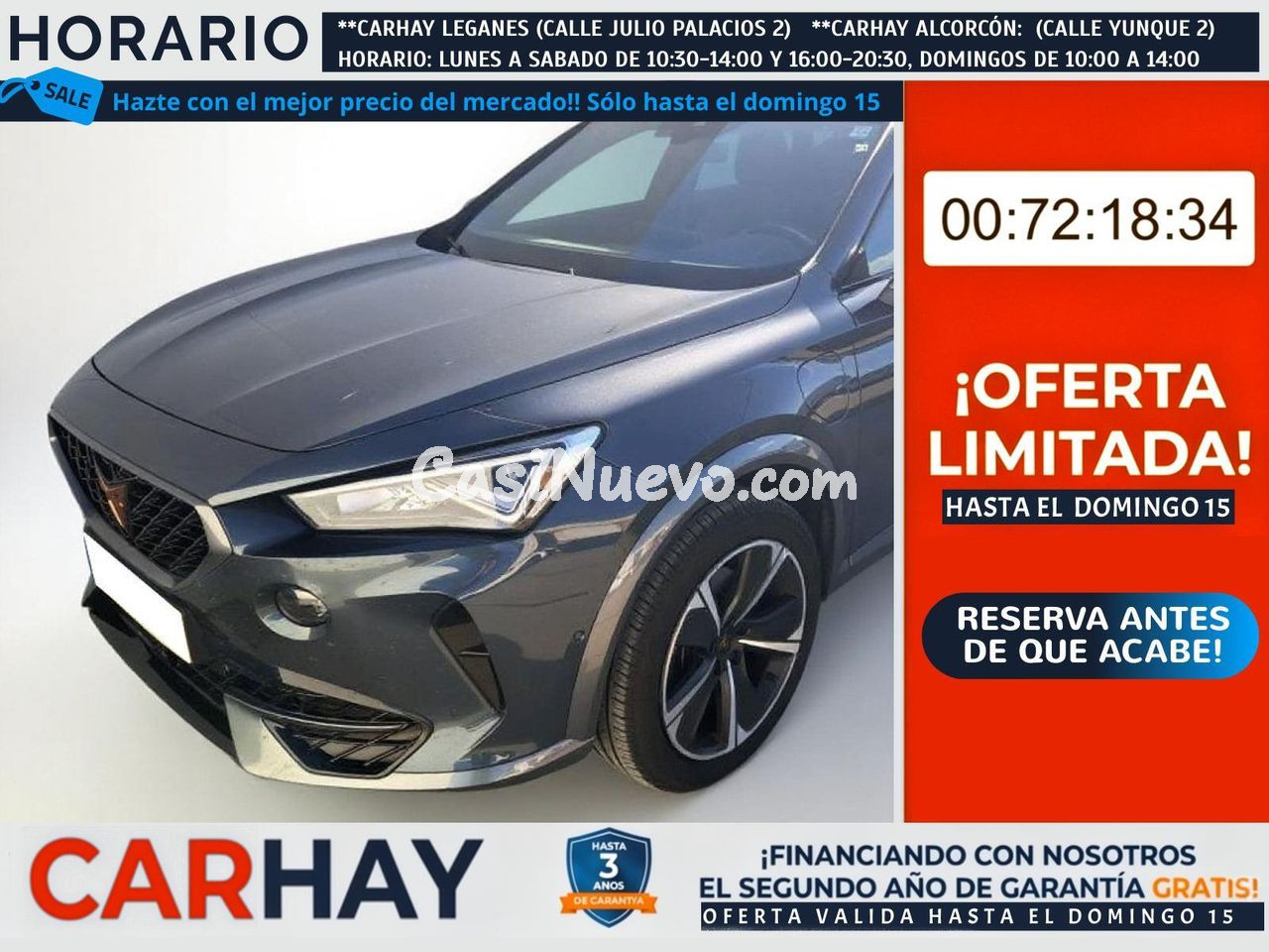 CUPRA FORMENTOR 1.4 e-Hybrid 150kW (204 CV) DSG (AC)