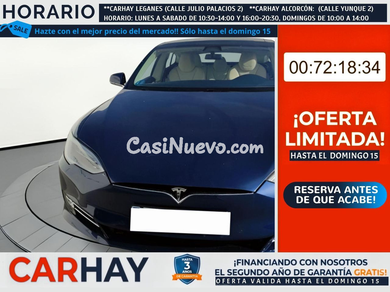 TESLA MODEL S 100D 4WD berlina con portón 345KW 5P