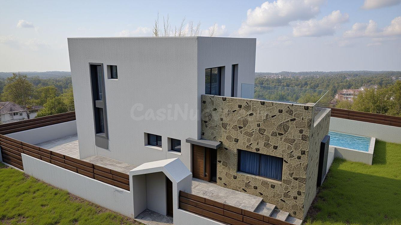 Moderna villa de nueva construcción con vistas abiertas en C - foto 4