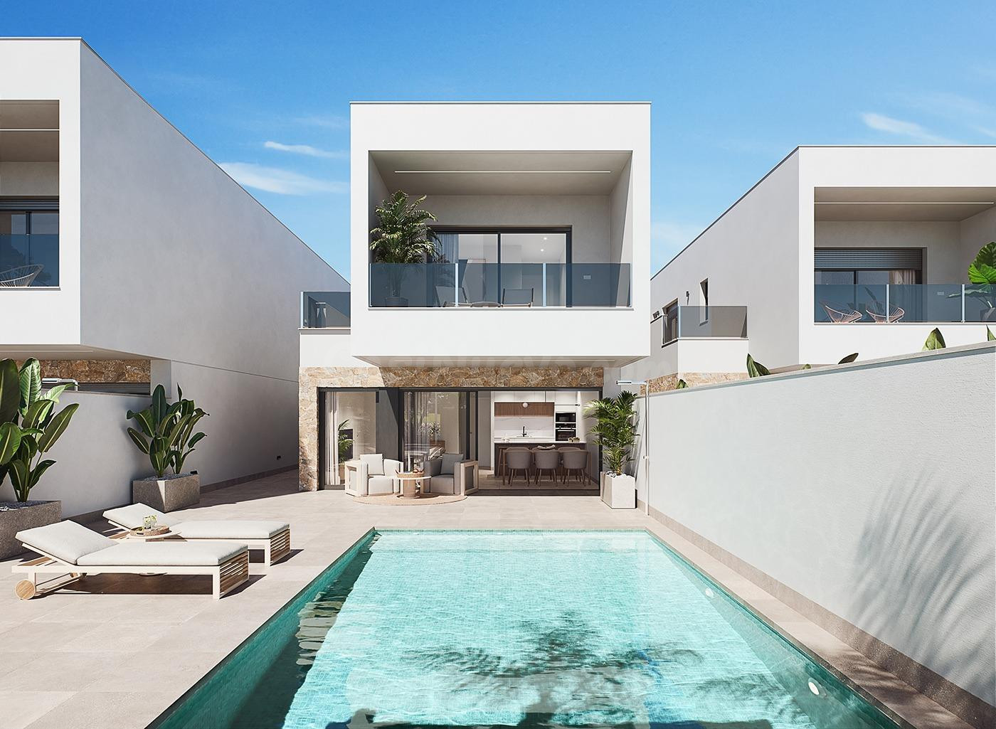 Modernas villas de nueva construcción con piscina privada en