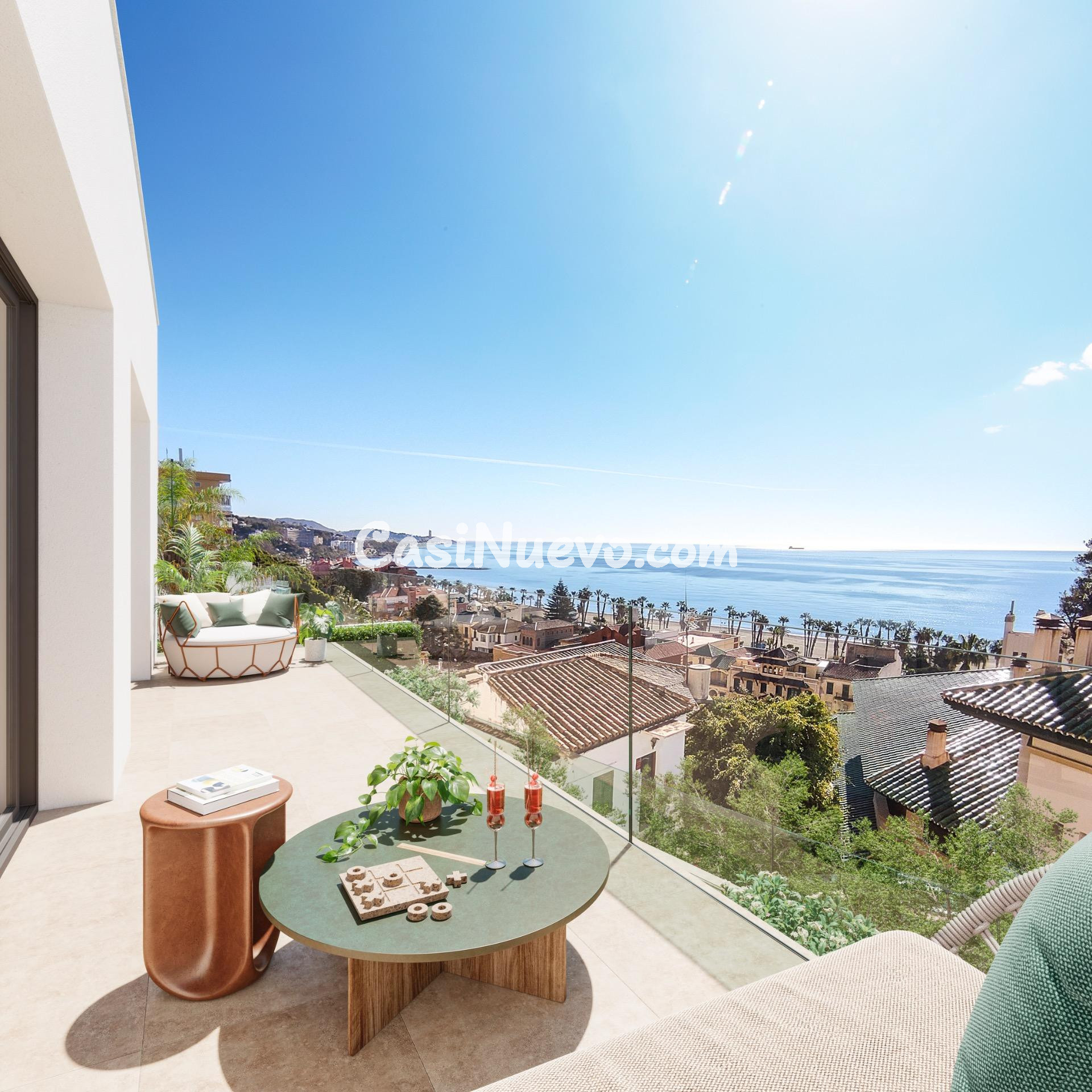 CASA PAREADA CON VISTAS AL MAR Y PISCINA PROPIA EN MÁLAGA ES