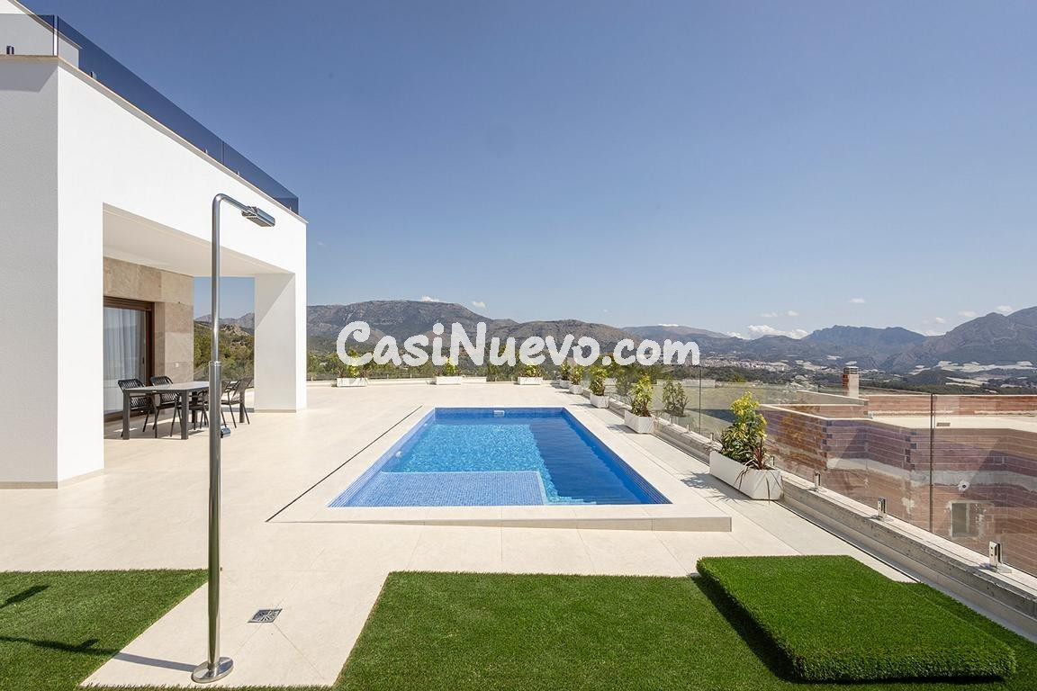 Impresionante villa de obra nueva en Polop con vistas al mar - foto 4