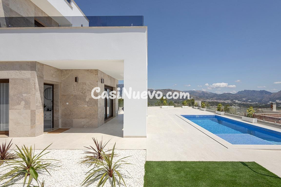 Impresionante villa de obra nueva en Polop con vistas al mar - foto 8
