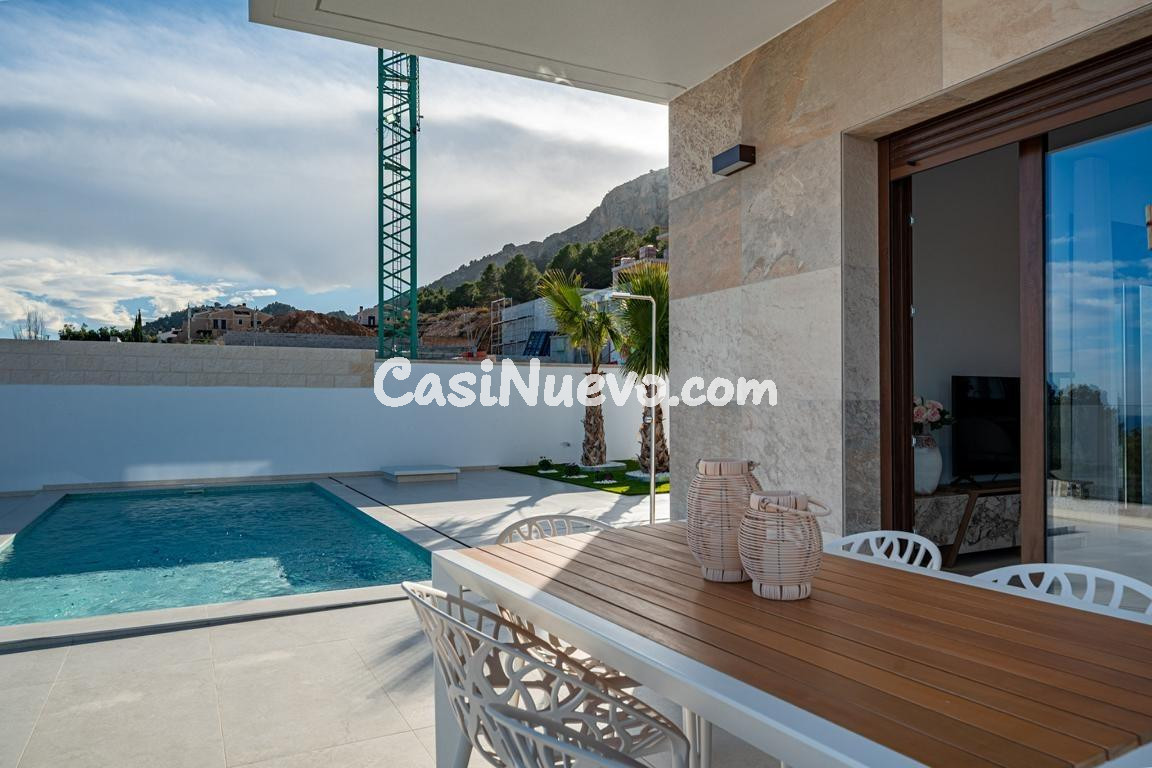 Impresionante villa de obra nueva en Polop con vistas al mar - foto 8