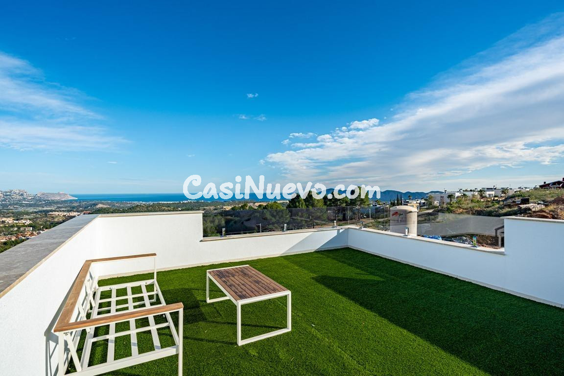 Impresionante villa de obra nueva en Polop con vistas al mar - foto 12