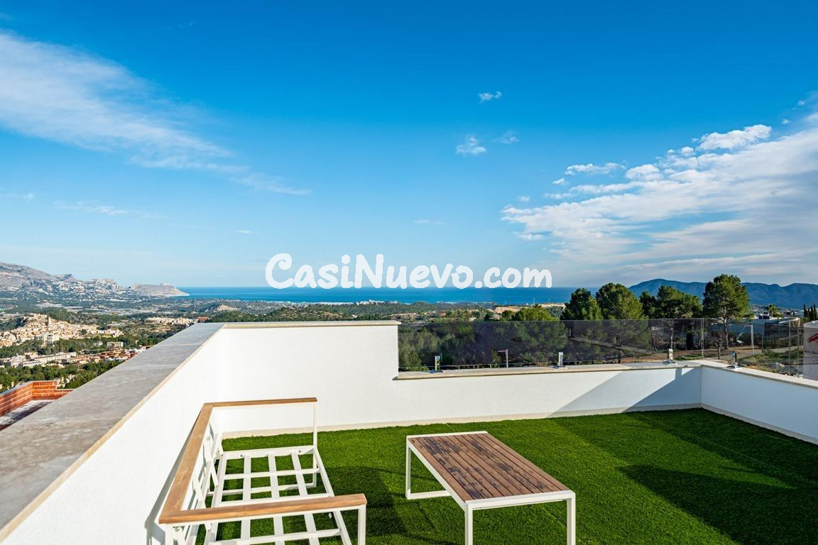 Impresionante villa de obra nueva en Polop con vistas al mar - foto 13