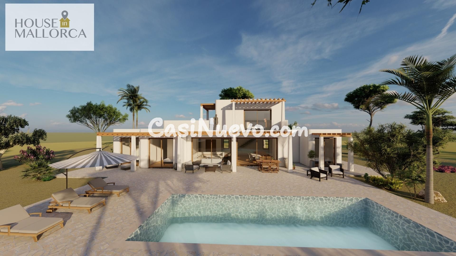 Terreno rústico urbanizable con proyecto exclusivo en Santa Eulària des Riu – Ibiza