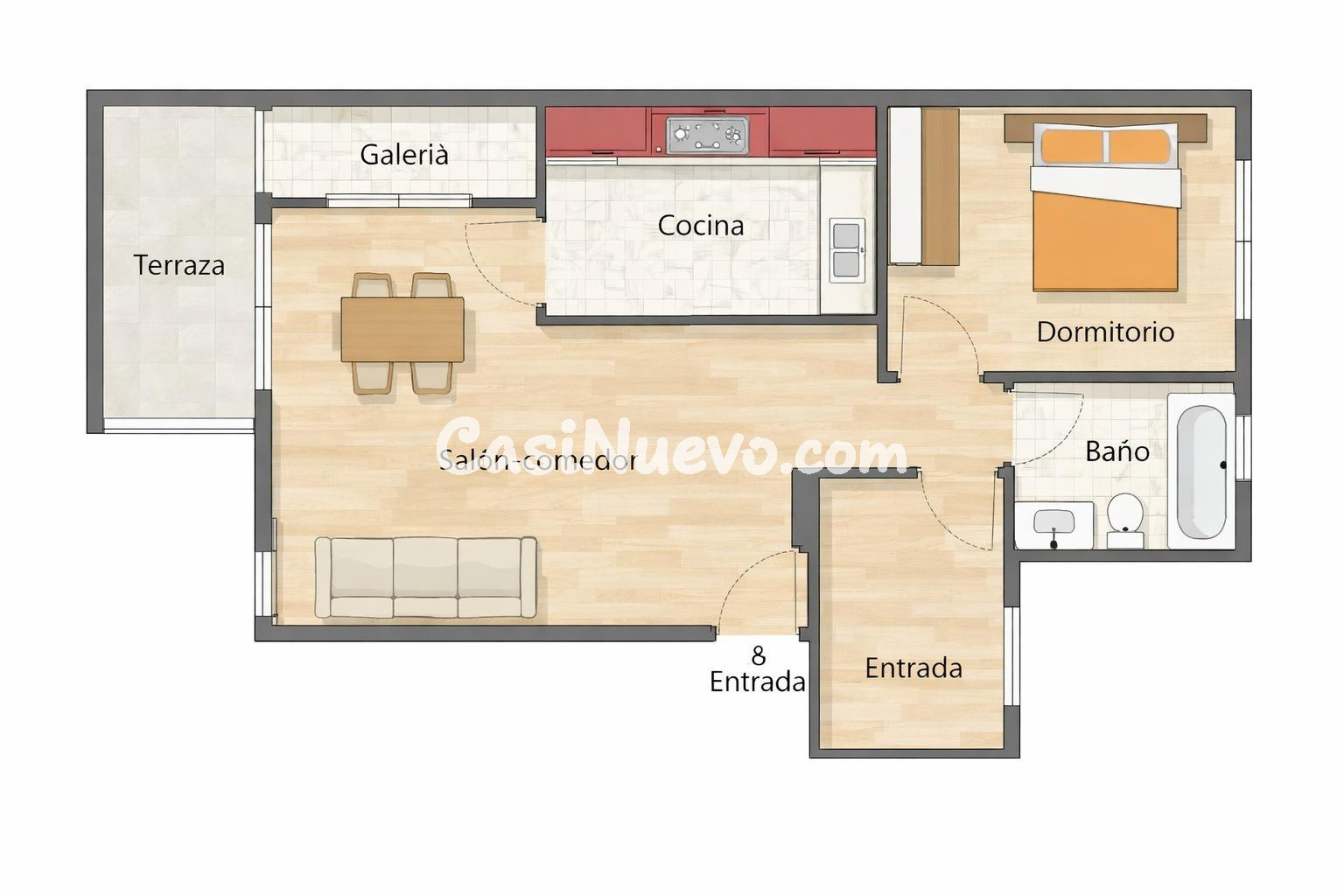 Bonito piso con terraza a dos pasos del mar de Vilanova y la - foto 43