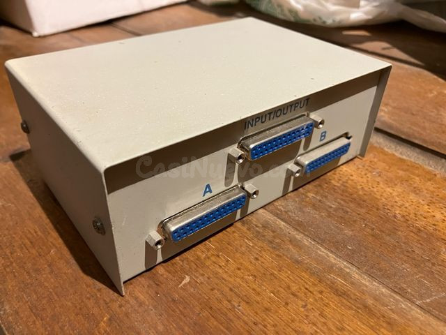 Conmutador Manual Impresoras Beige/Azul