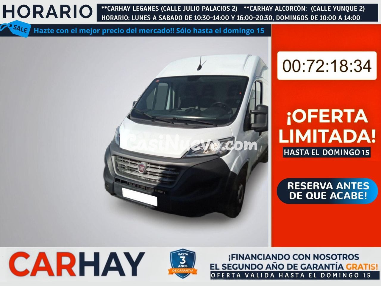 FIAT DUCATO 35 L2H2 Nat.Pow (100kW) EU6 D-temp GNC