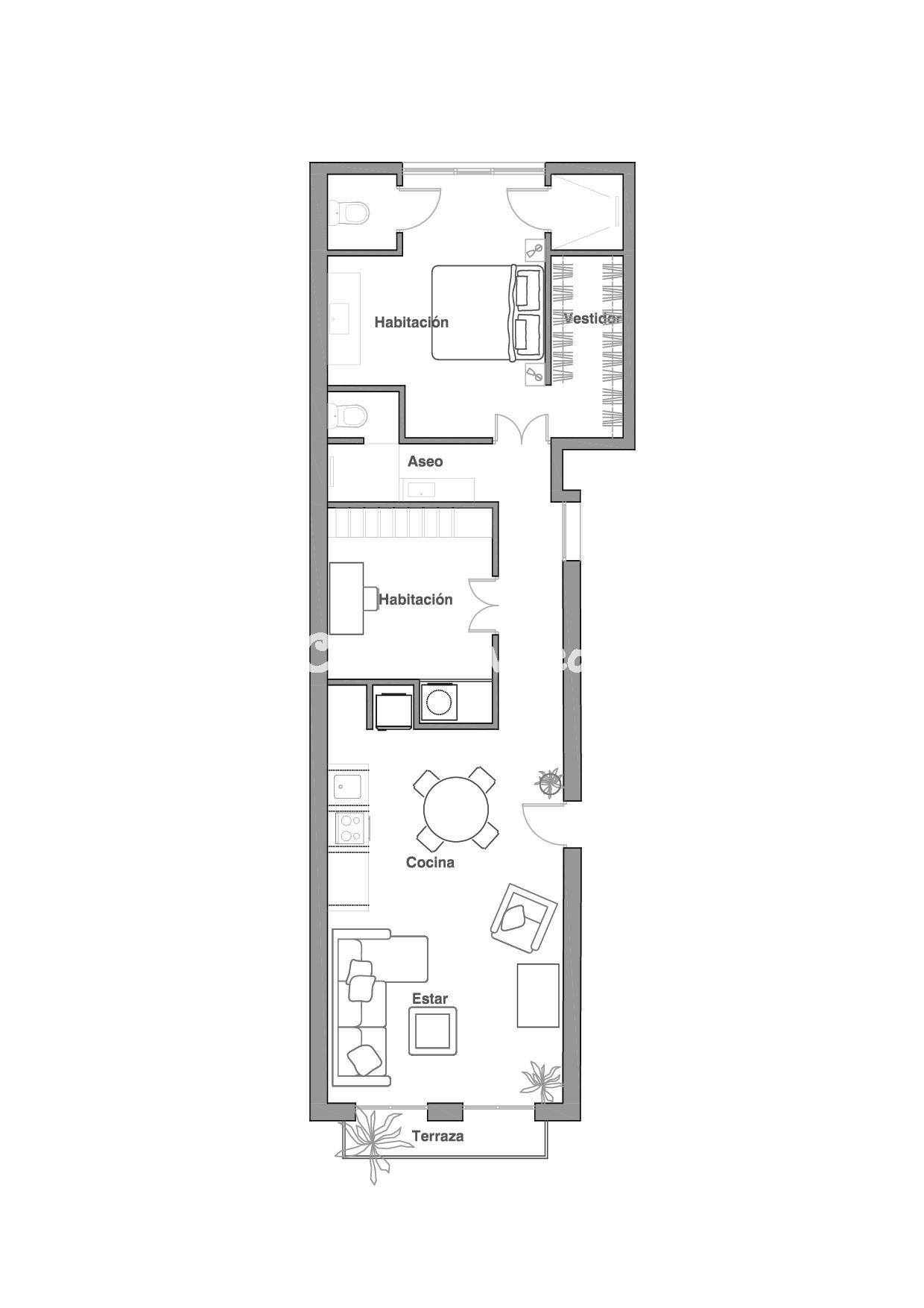 Piso rehabilitado de 2 habitaciones y techos altos en el cen - foto 22