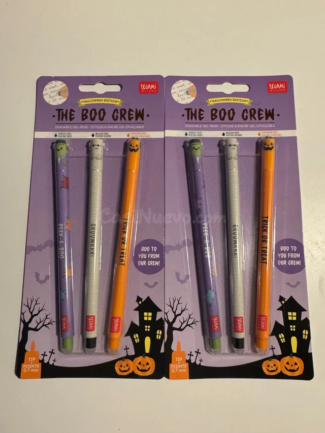2 Sets de Bolígrafos Legami Halloween The Boo Crew