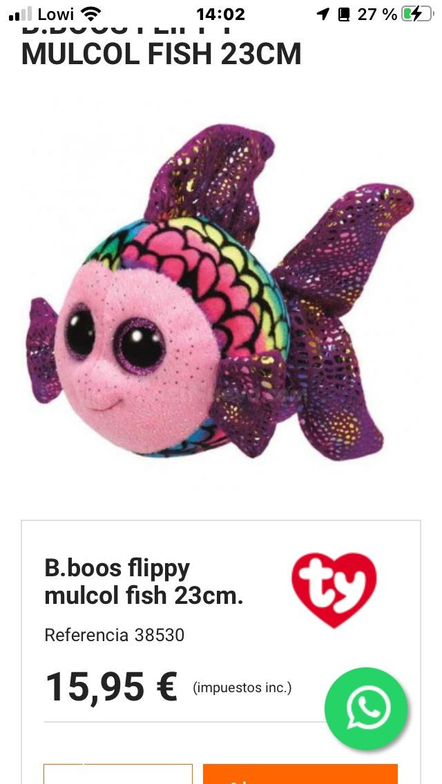 Ty Flippy grande, 23 cm
