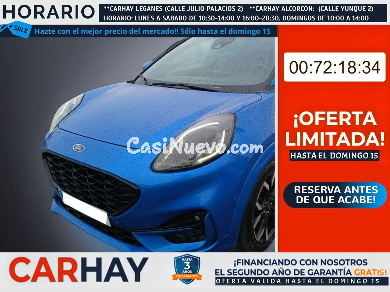 FORD PUMA ST LINE X 1.0 ECOBOOST MHEV 92KW (125CV)