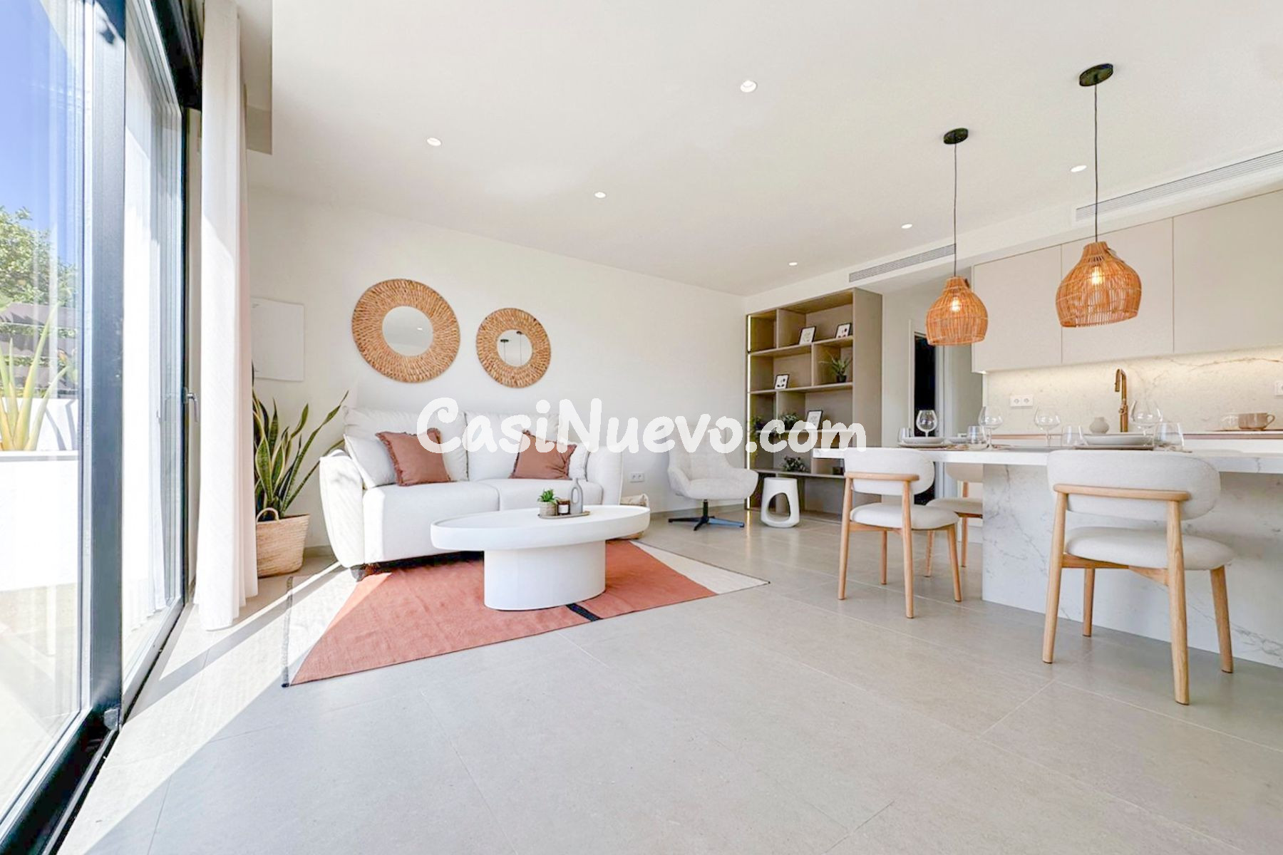 Elegante chalet pareado con piscina privada y solárium en Sa