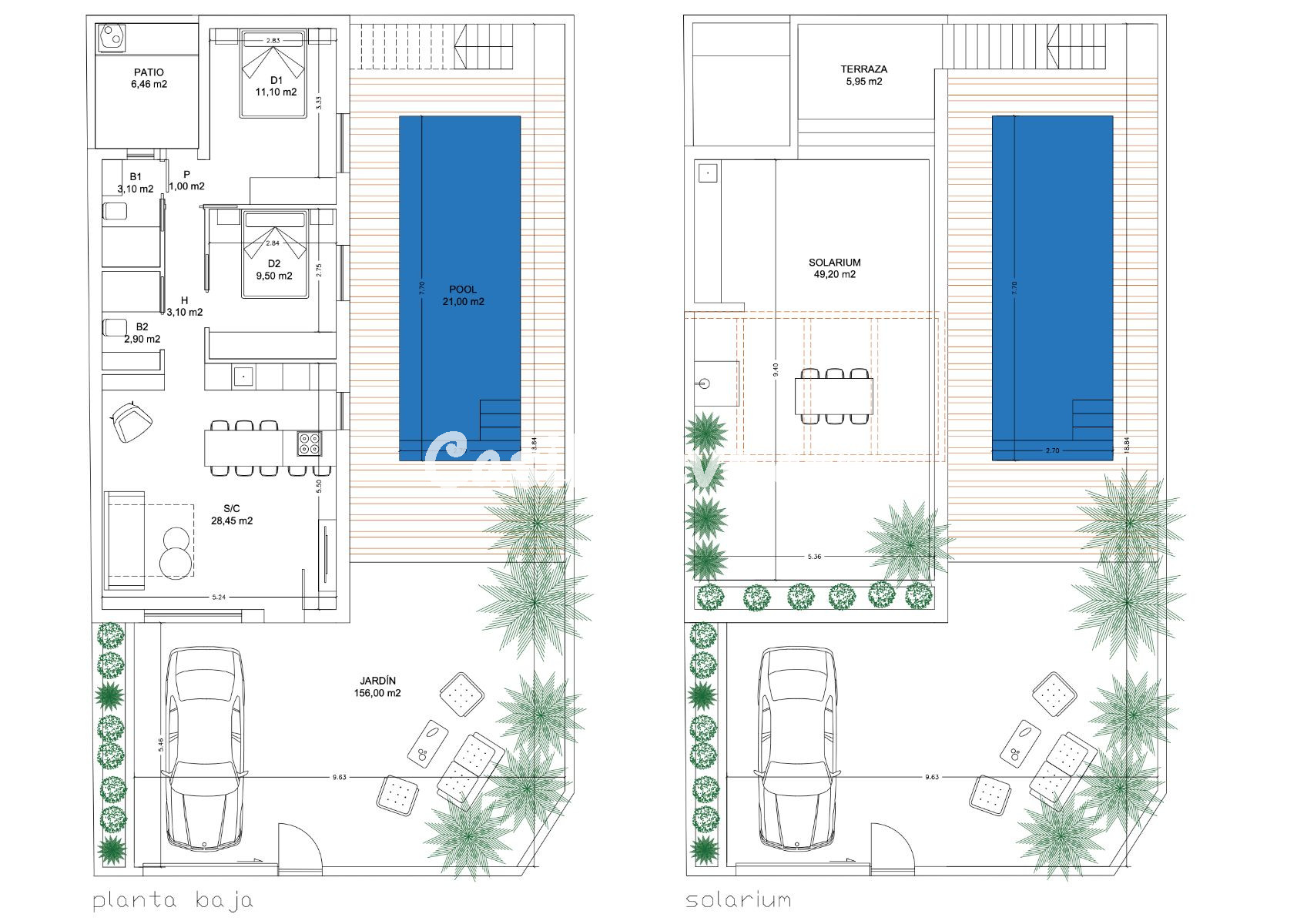 Elegante chalet pareado con piscina privada y solárium en Sa - foto 18