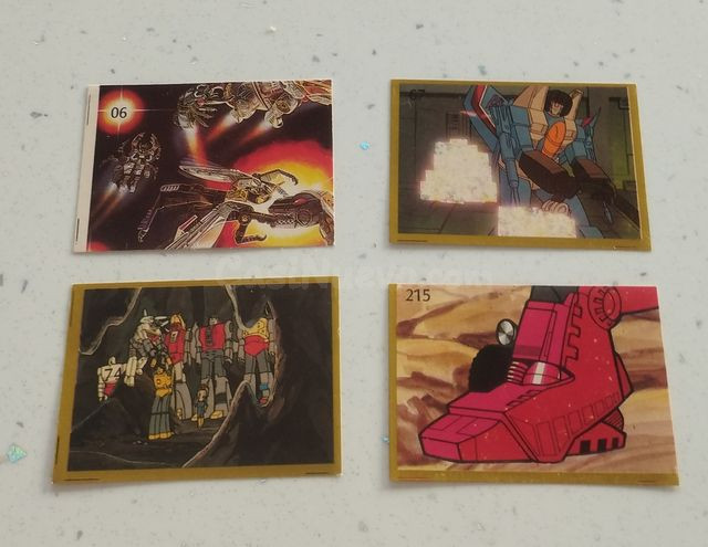 LOTE CROMOS TRANSFORMERS 1986, NUEVOS