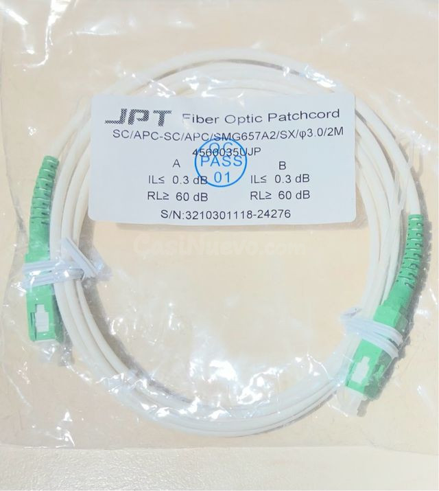 Cable Fibra Óptica JPT SC/APC-SC/APC