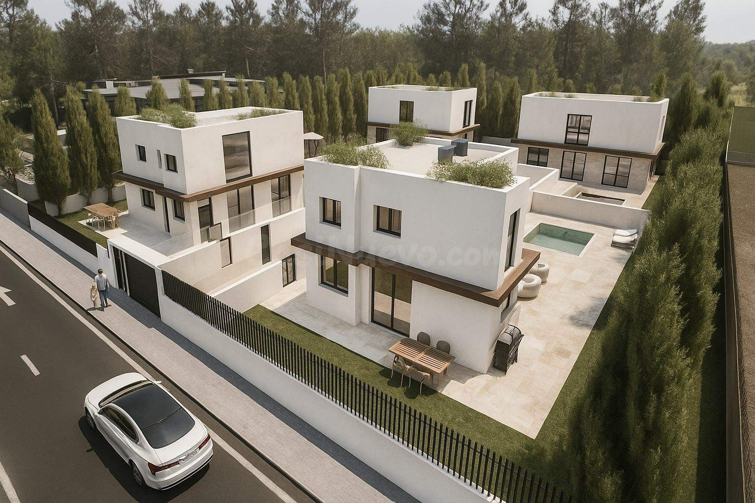 Se venden 4 villas en la zona de La Font en El Campello. Obra Nueva.