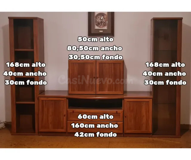 Modulos de mueble TV y Vitrinas Madera - foto 2