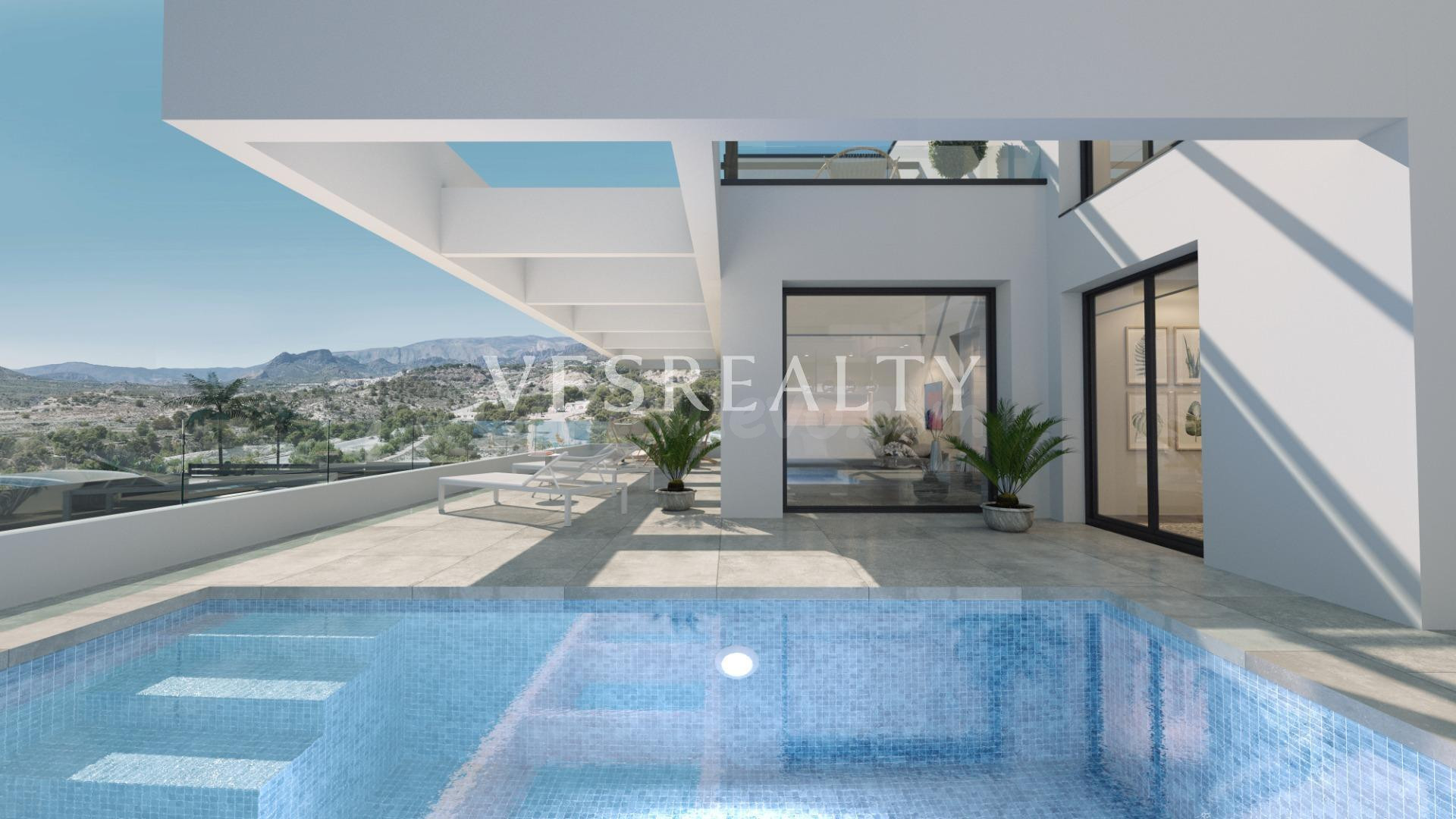 OBRA NUEVA EN FINESTRAT – VILLA CON PISCINA Y VISTAS AL MAR