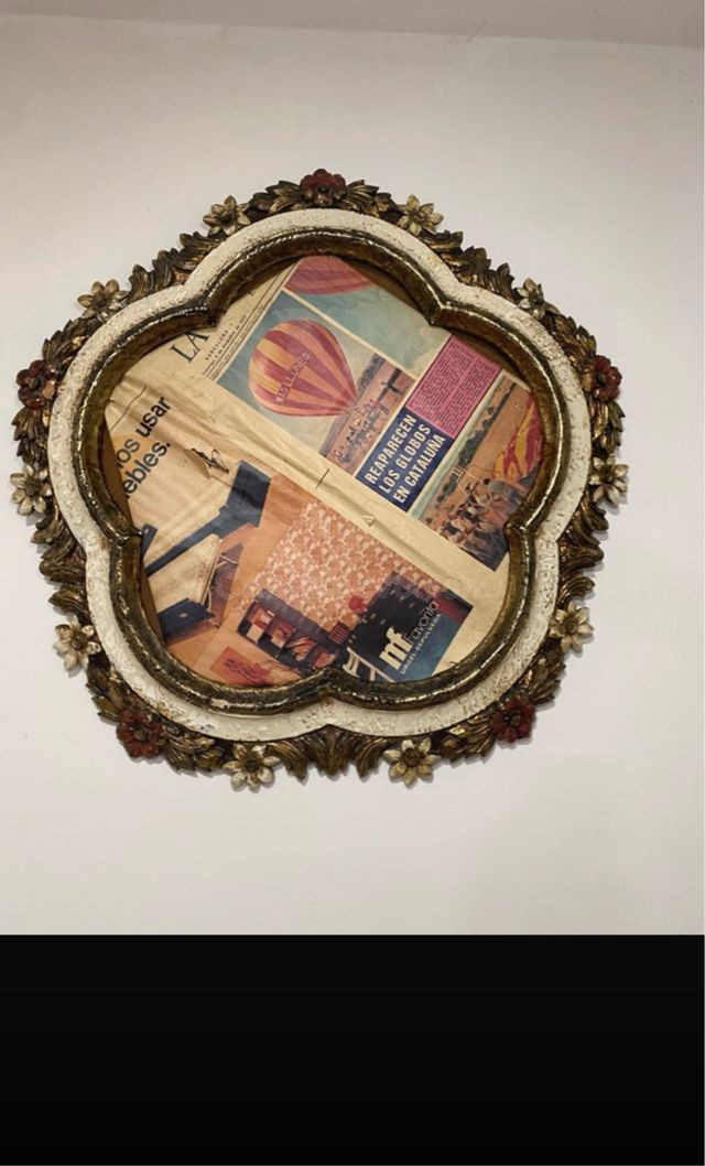 Cuadro artesanal madera y papel