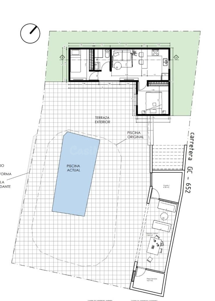 Finca con vivienda de 2 dormitorios, piscina privada y gran 
