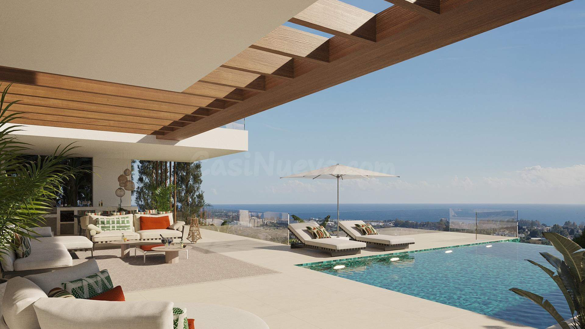 VILLAS DE LUJO EN CONSTRUCCIÓN ESTEPONA CON VISTAS AL MAR - foto 2