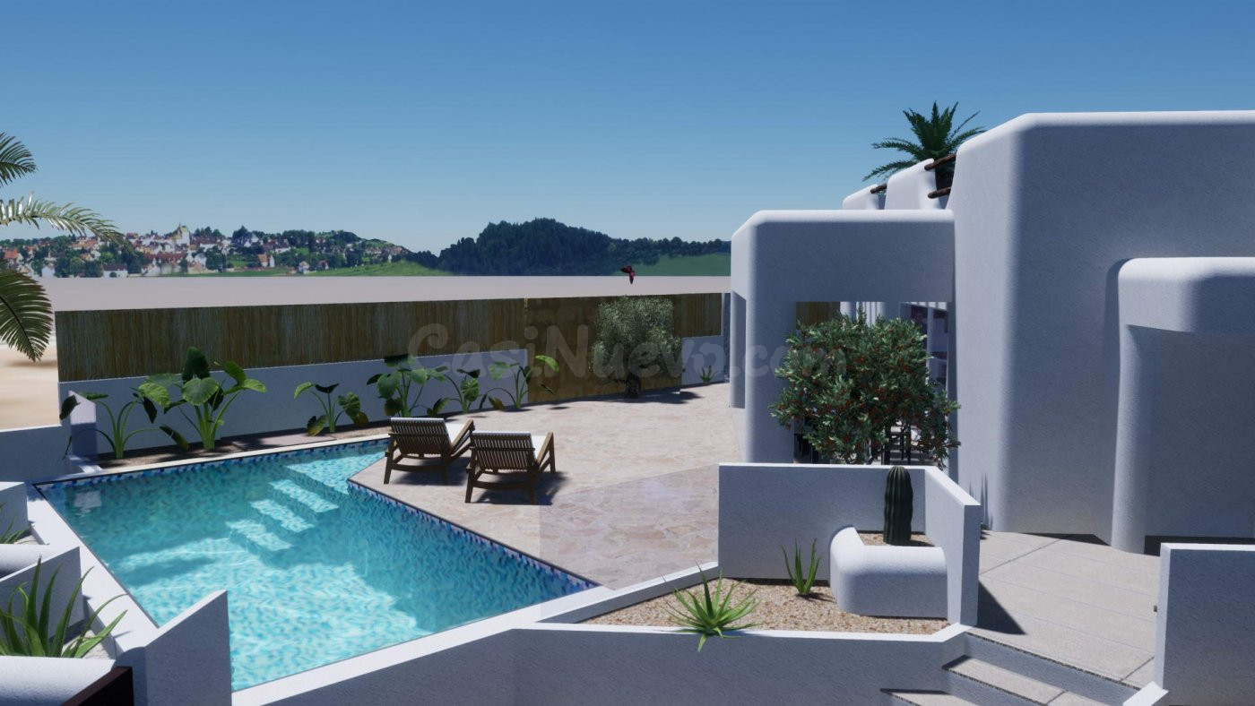 VILLA DE ESTILO IBICENCO DE OBRA NUEVA EN POLOP - foto 2