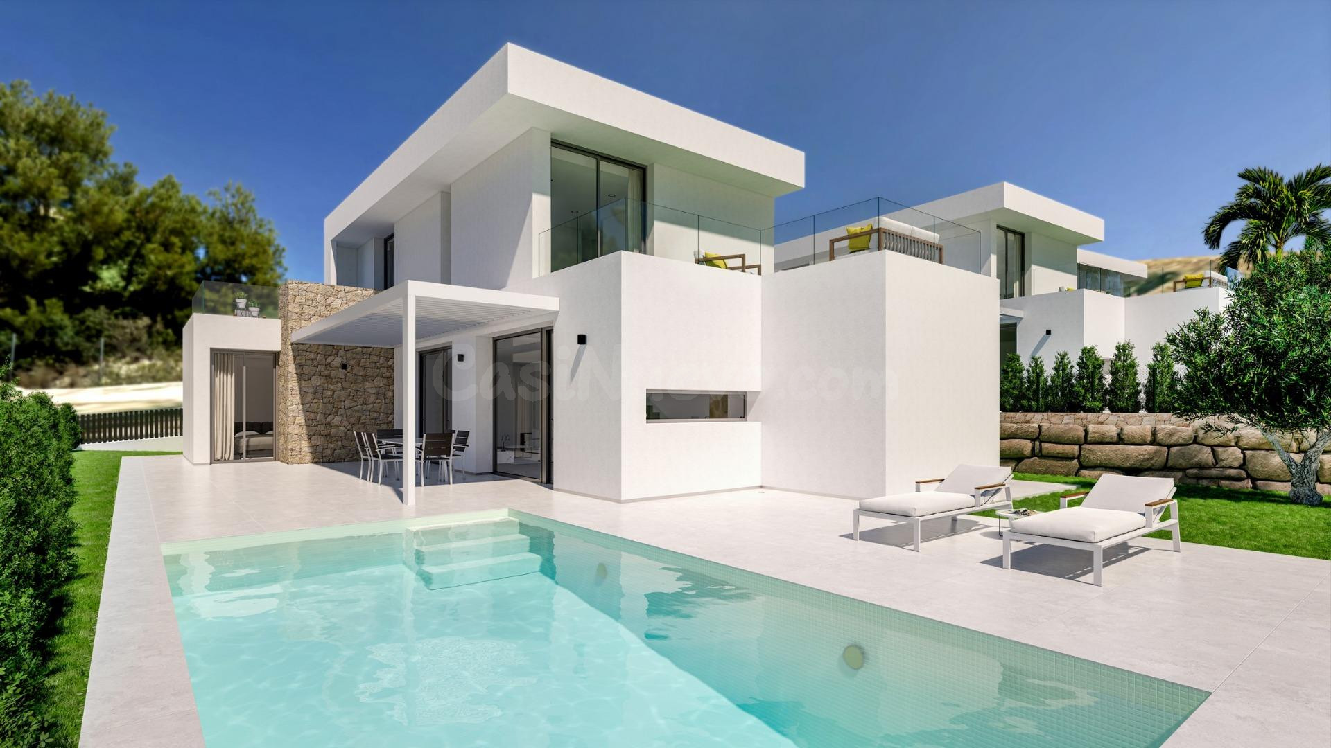 VILLAS DE OBRA NUEVA EN FINESTRAT CON VISTAS AL MAR - foto 4