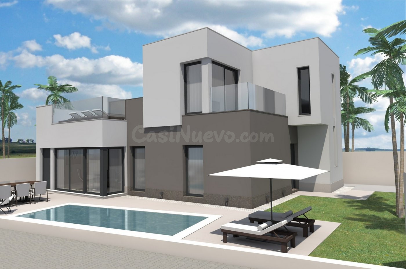 PRECIOSA VILLA DE OBRA NUEVA EN AGUAS NUEVAS, TORREVIEJA - foto 2