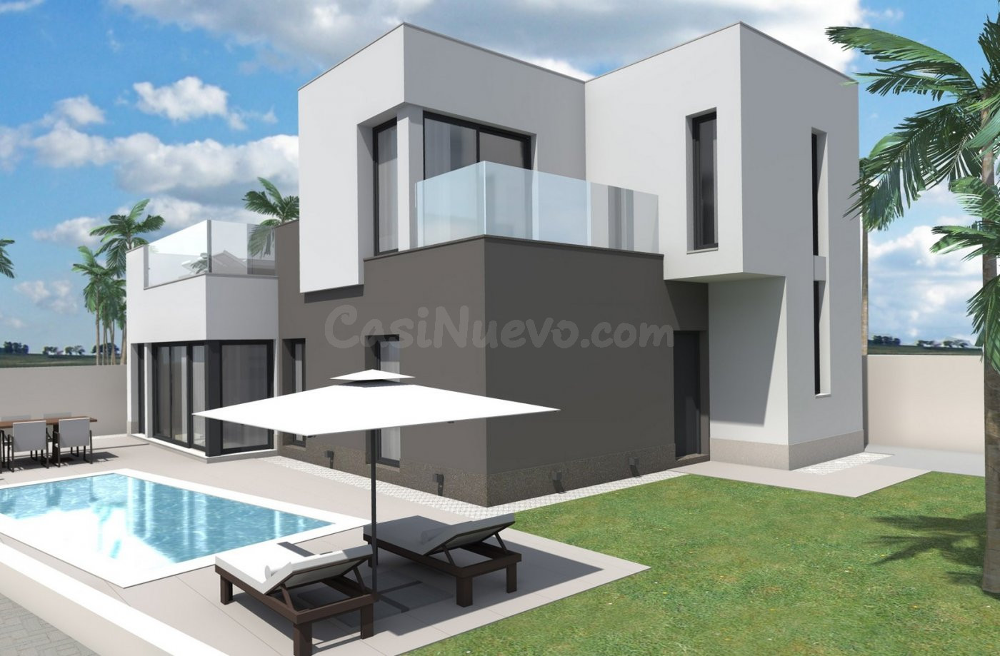 PRECIOSA VILLA DE OBRA NUEVA EN AGUAS NUEVAS, TORREVIEJA - foto 4