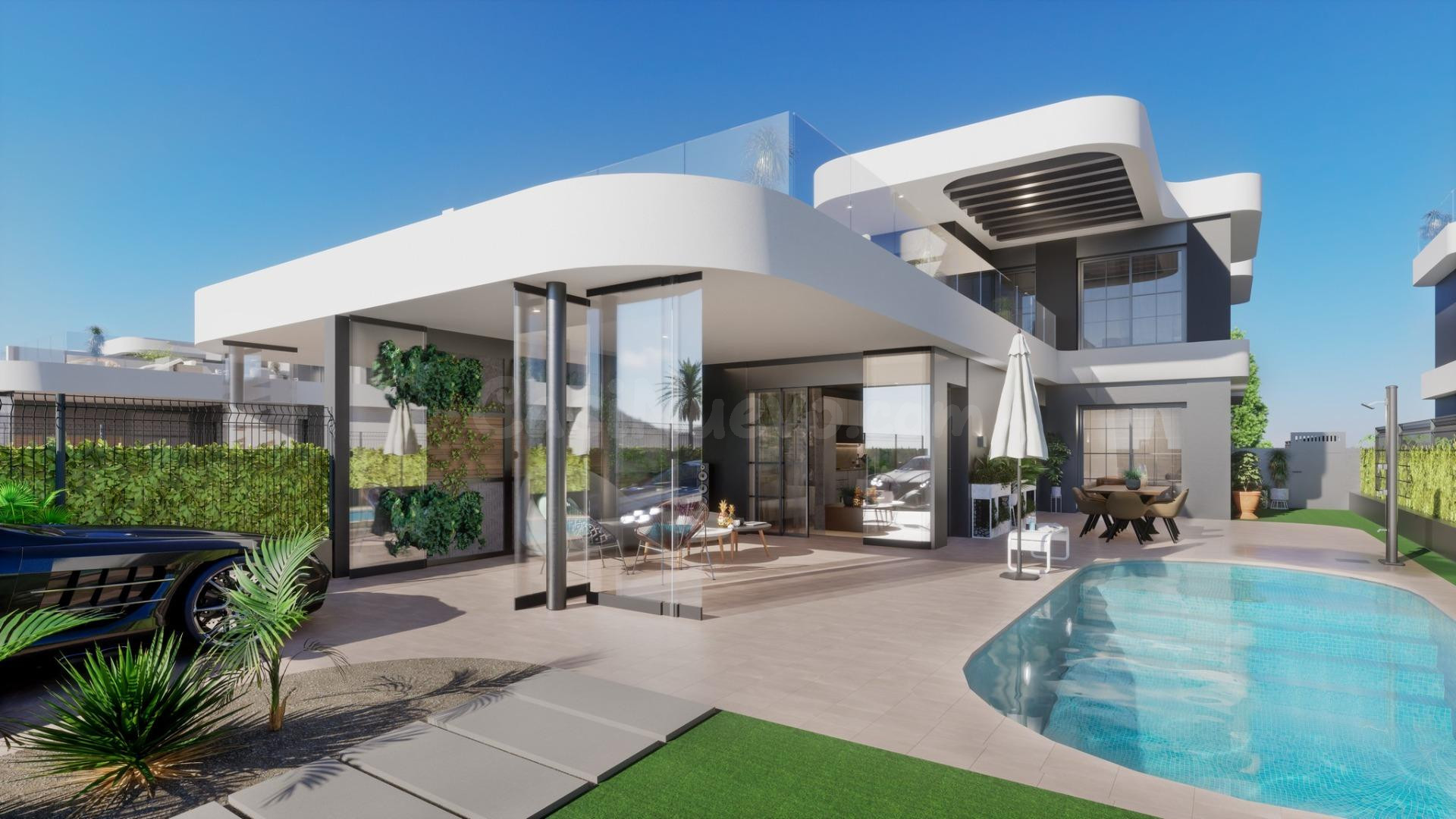 VILLAS PAREADAS DE OBRA NUEVA EN LOS ALCAZARES - foto 2