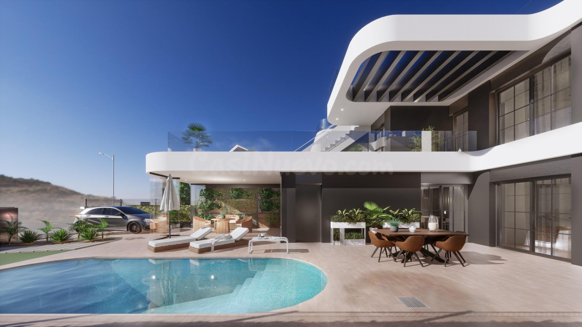 VILLAS PAREADAS DE OBRA NUEVA EN LOS ALCAZARES - foto 4