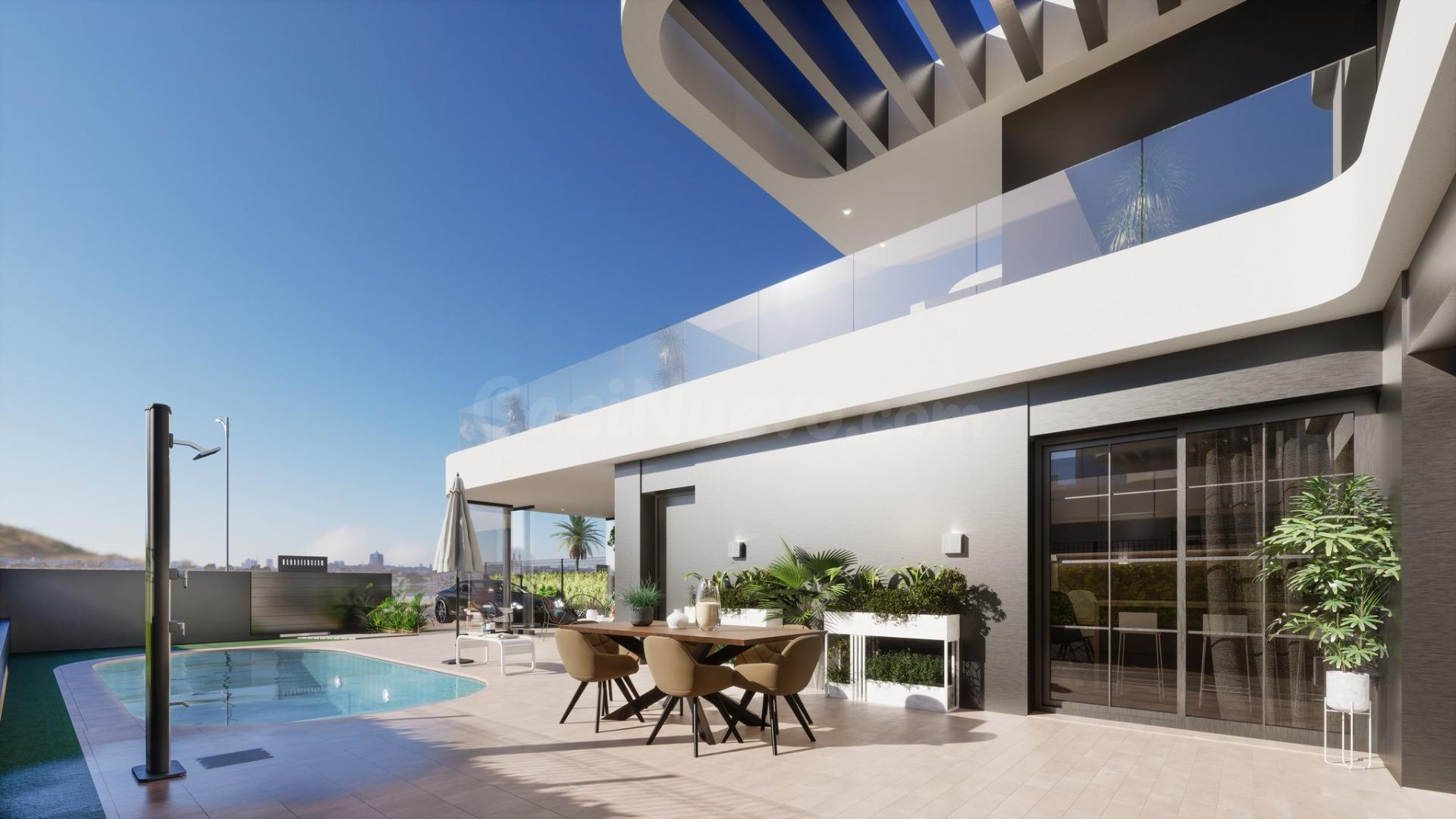 VILLAS PAREADAS DE OBRA NUEVA EN LOS ALCAZARES - foto 5
